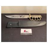 Eagle brass knuckle handle knife