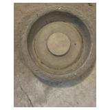 Concrete bird bath top