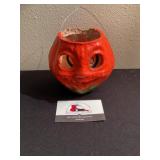 Vintage paper mï¿½chï¿½ pumpkin lantern