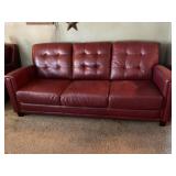 Red leather couch