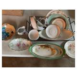 Antique dishes, little Brown Church souvenir