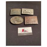 Vintage car belt buckles