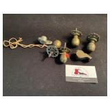 Vintage brass  pulls and whistle
