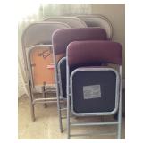 5 folding chairs