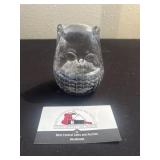 Glass owl paper weight