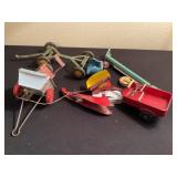 Misc vintage toy parts, running gear