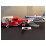 Pepsi die cast truck and plane
