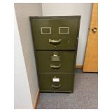 Vintage industrial olive green metal t