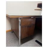 Large glass top office desk