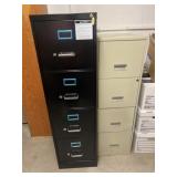 Pair of metal filing cabinets
