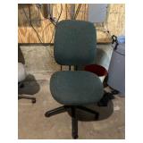 Green office desk chair