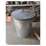 Galvanized Trash Can