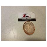 Miniature pink depression glass dish