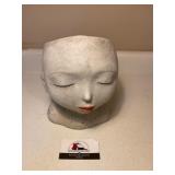 Stoneware head planter
