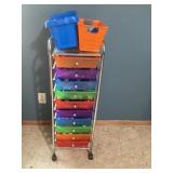 Rolling cart of Legos