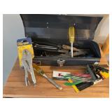 Chisels, vise grips, misc tools