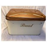 Vintage metal bread box
