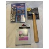 Dapping and bench block, hammer