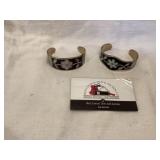 Alpaca Inlaid cuff bracelets