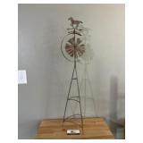 Windmill with horse weather vane decor