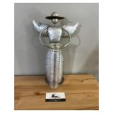 Metal angel rain gauge