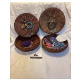 Baskets of craft items