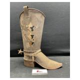 Metal Cowboy Boot Decor