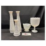 White Glass Vases