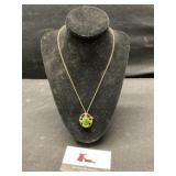 12K GF jade Pendant and chain