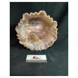 Imperial Carmel  Slag Glass Windmill Dish