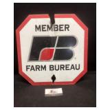 Metal Farm Bureau sign/ Stop sign