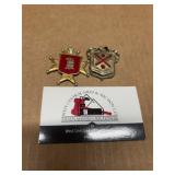 Pins.   Royalty emblems