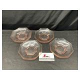 Pink Depression Glass Plates