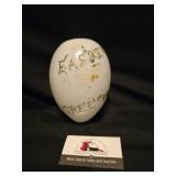 Vintage Embossed Milk Glass Easter Egg