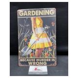Metal Gardening Sign