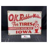 Ok Rubber Welders for Tires metal sign