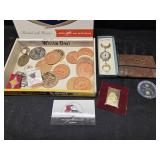 Wooden Milk Tokens, Key Hilders, Vintage Pins