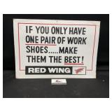 Red Wing Shoes poster / cardboard