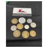 Group of foreign coins