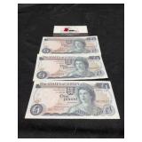 Two Jersey 1 Pound Notes UNC