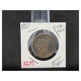 1851 Large Cent