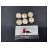 Six Canada Silver Quarters