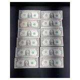 Complete Set of all 12 Federal Reserve Notes 2