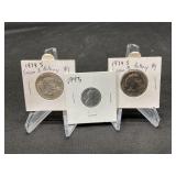 Two Susan B Anthony Coins and  1943 Steel