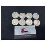 Eight 1976 Bicentennial Halves