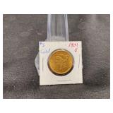 1901-S $5 US Gold