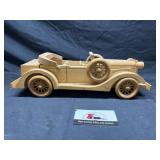 Hand carved wooden car