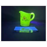 Hand painted mini pitcher uranium