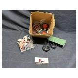 Toy tractor parts and animals