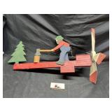 Wooden spinning lumberjack decor